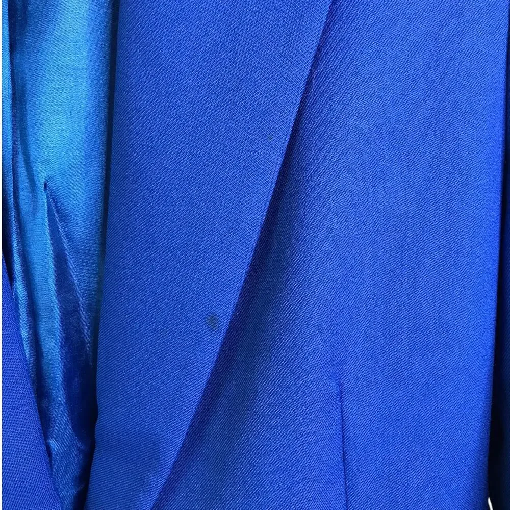 Pendleton Blazer Jacket Womens‎ Sz 10 Bright Blue 100% Wool Single Button